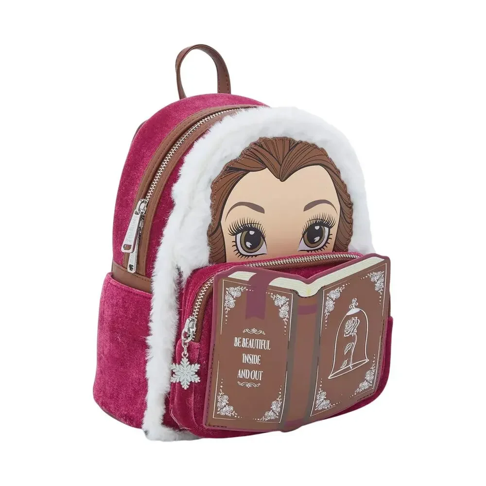 Loungefly Disney Beauty and the Beast Belle Winter Wear Storybook Mini Backpack